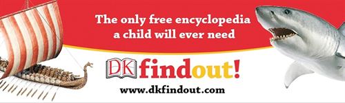 DK Findout! www.defindout.com - the only free encyclopedia a child will ever need. - galleon with striped sail and shark